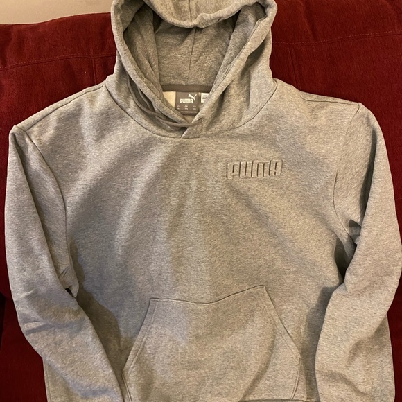 PUMA Embossed Men’s Hooded Gray Sweatshirt XLarge - Picture 4 of 7